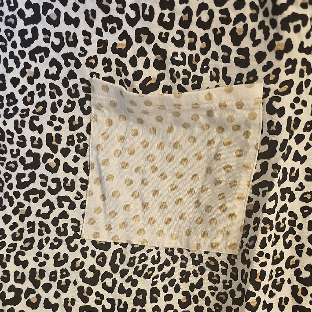 LOFT Black and White Animal Print Top - Picture 5 of 5